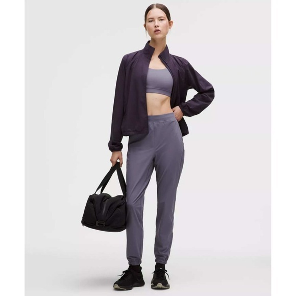 Lululemon Adaptive State High Rise Jogger Women Size 8 Purple Ankle Zip LW5CVMS